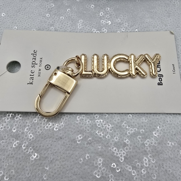 Kate Spade x Target LUCKY Bag Charm Keychain Gold-Tone - Picture 7 of 9